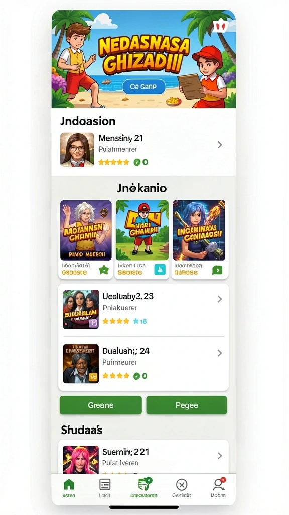 gim999 - Screenshot menunjukkan mode kompetisi dengan leaderboard yang aktif.